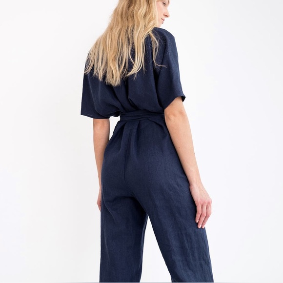 Linen jumpsuit. Brand new, made to order - Picture 7 of 16